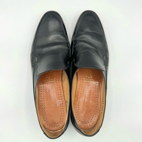 BALLY BLACK LEATHET DRESS SHOES VINTAGE MEN SHOES MADE IN SWITZERLAND SIZE 10.5 - Picture 7 of 17
